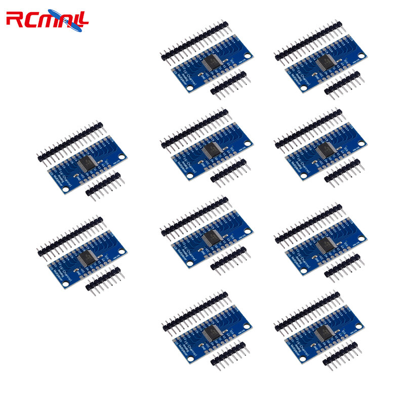 RCmall-Módulo de placa de ruptura multiplexor Digital analógico, módulo preciso CMOS para Arduino, 10 piezas, 16 canales, CD74HC4067