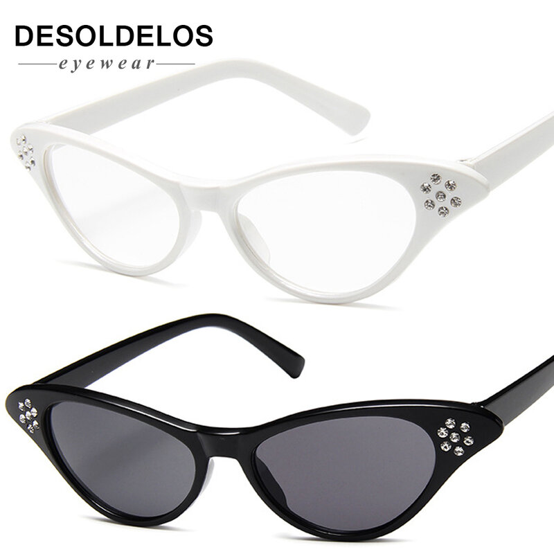 빈티지 여성 선글라스 고양이 눈 안경 브랜드 디자이너 레트로 선 글래스 여성 Oculos de sol UV400 Sun glasses
