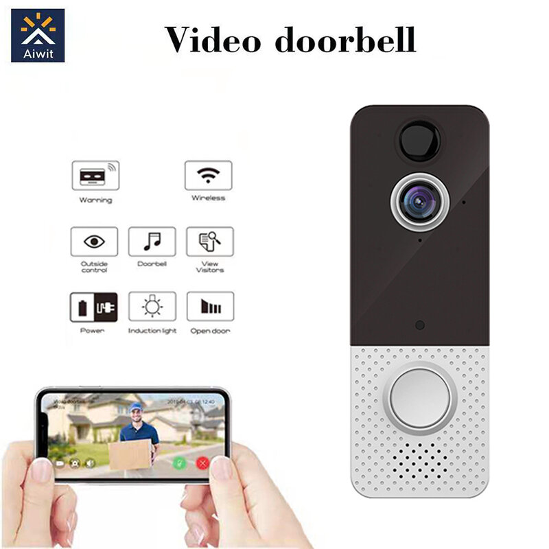 Wideodomofon kamera bezprzewodowa 1080P HD inteligentny dom niska moc WIFI Voive Night Vision domofon inteligentny wizualny dzwonek do drzwi