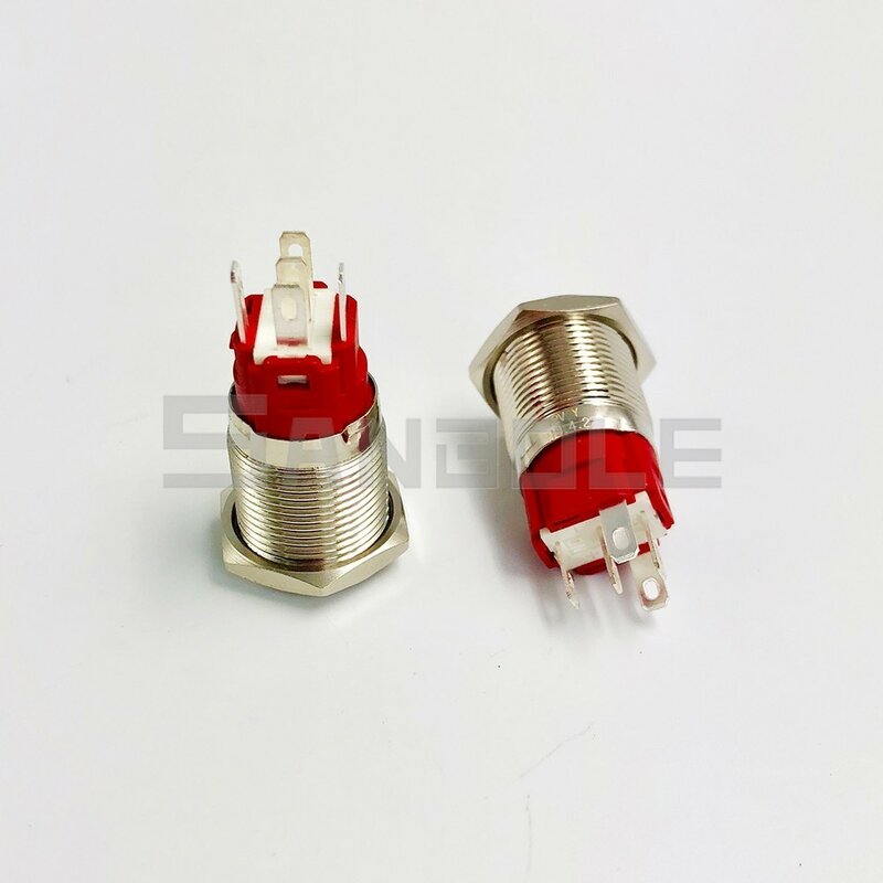 16mm Metal Push Button Switch Momentary Reset / Latching Ring LED Lamp Power Mark Symbol Car Auto Engine PC Power Start