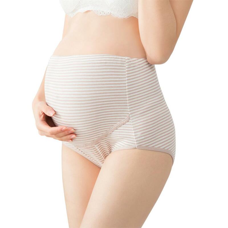 Kuulee mulheres grávidas roupa interior cintura alta abdômen elevador respirável roupa interior algodão calções tamanho grande