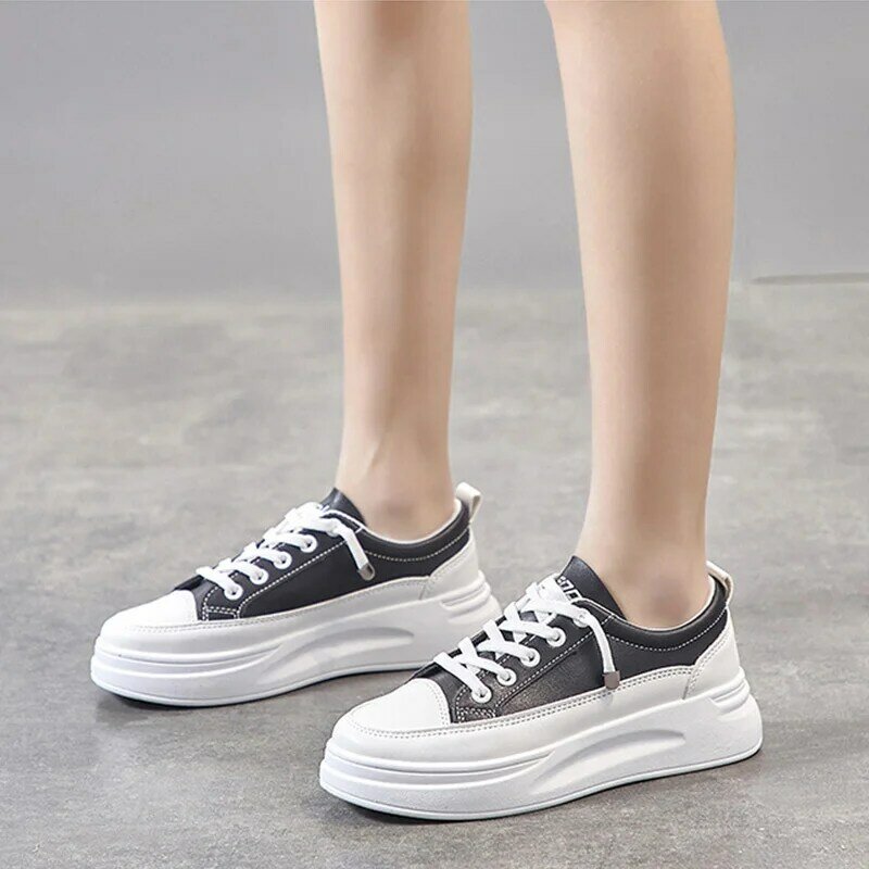 2021 moda feminina jovens senhoras sapatos casuais femininos tênis marca mulher sapatos brancos sola grossa 3cm