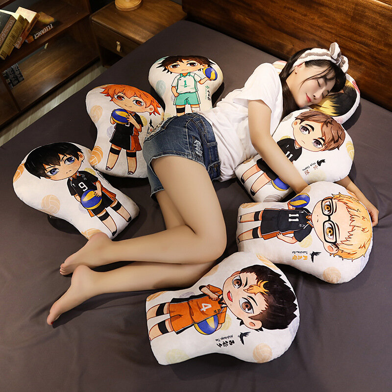 Almohada de Haikyuu de 4 tamaños, cojín de felpa periférico de animación, Shoyo, Hinata, Tobio, Kageyama, Kei, Tsukishima, Manga