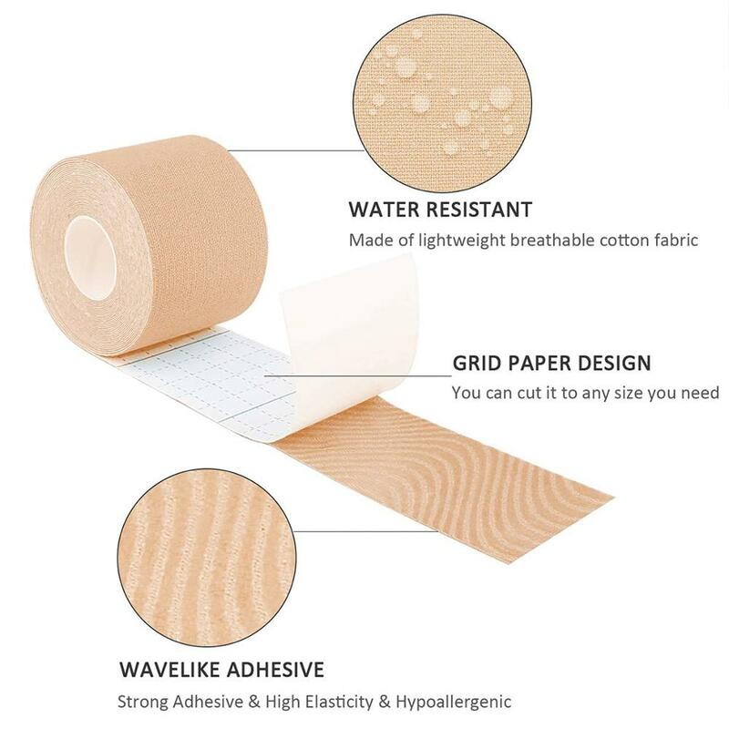 Fita adesiva para músculo 5m, bandagem elástica para terapia física, adesivo à prova d'água, efeito interno para músculo, adesivos personalizados, bandagem esportiva