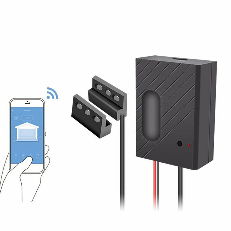 Inteligentne Wifi przełącznik do drzwi garażowych zdalne włączanie/wyłączanie App i sterowanie głosem historia rekord szeroki kompatybilność 1 zestaw
