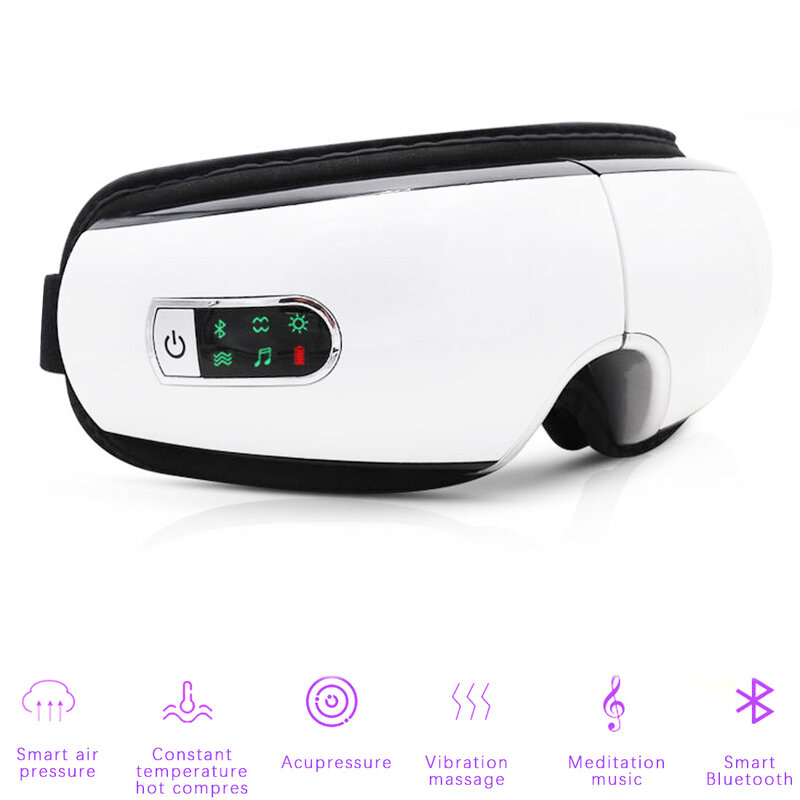 Cuidado de los ojos Bluetooth ojos masajeador vibración SPA música de plegable de presión de aire de calefacción instrumento fatiga ocular masaje