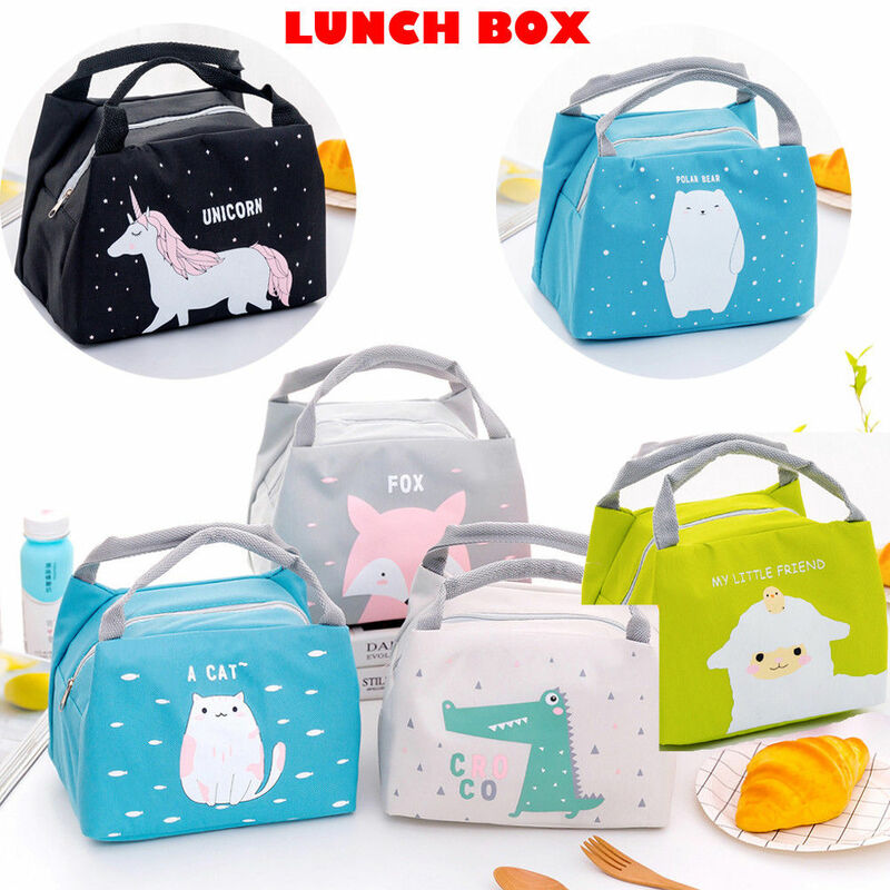 Cute Oxford Waterproof Lunch Bag Lunch for Women kids Men Thermal Box Insulated Cooler Picnic Thermal Carry Storage Bag Portable