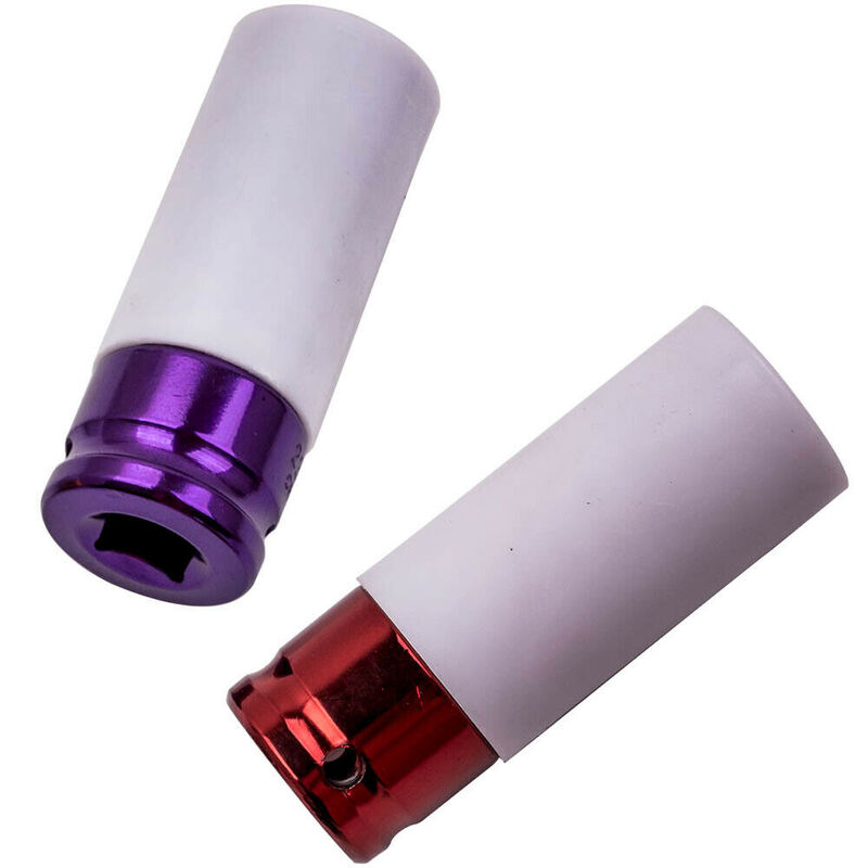 1/2in Impact Drive Lug Nut Socket 5ชิ้นชุด-Non-Marring,สี,ขอบล้อบางป้องกัน