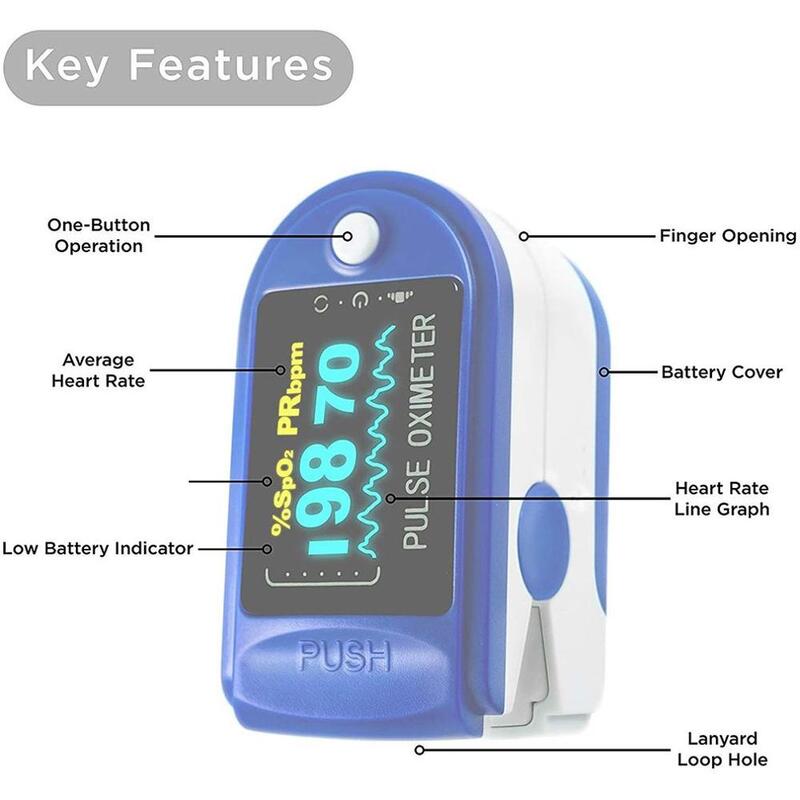 Oxymètre de doigt professionnel portatif oxymètre de pouls de doigt numérique outil de moniteur de Diagnostic de santé de fréquence cardiaque d'oxygène de sang d'oled