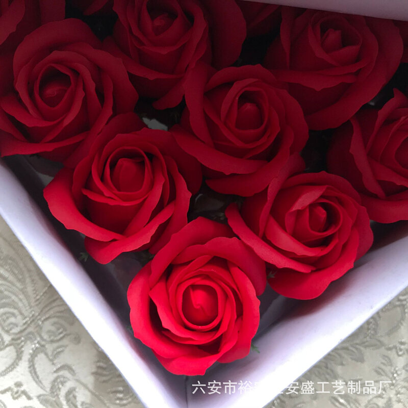 Jabón de flores con Base para el baño, 50 Uds., jabón de rosas perfumado con flores, regalo de día de San Valentín para bodas
