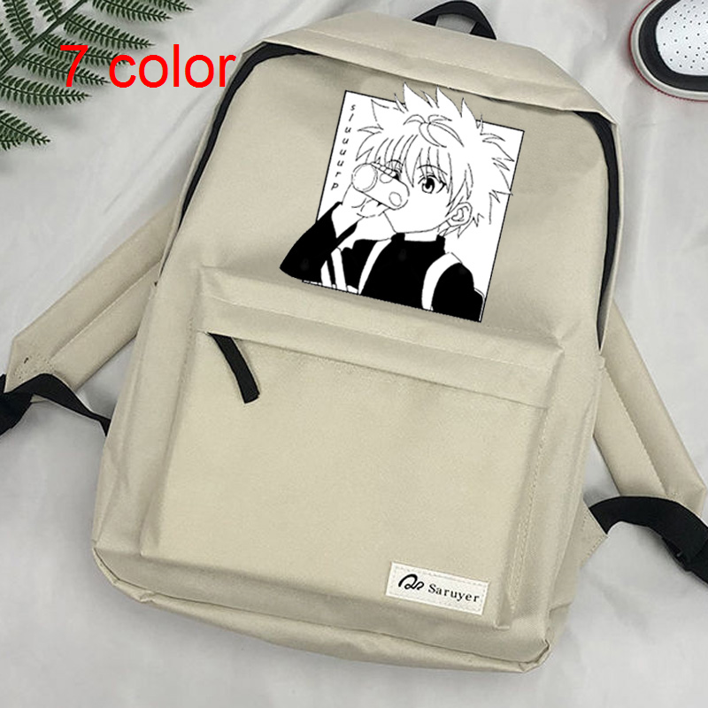 Caçador x caçador hxh killua hisoka kurapika bagpack mochila portátil designer de viagem anime femenina senhoras mochila
