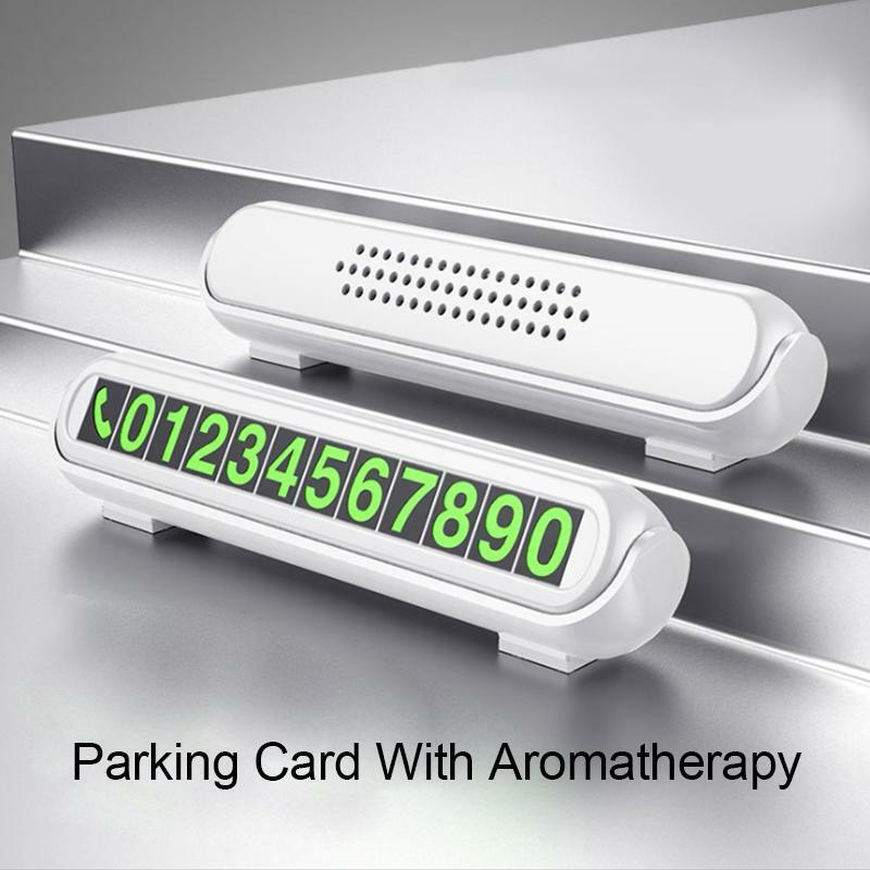 Temporary Car Parking Card Telephone Number Card Night Light Car Phone Card Hidden Number Plate Tab Vehicle Tag Label Boxed Sign