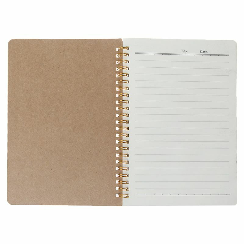 Cuaderno tipo Bullet A5 Kraft, cuaderno con cuadrícula de puntos, libro en blanco, diario en espiral, planificador semanal, suministros de oficina y escuela