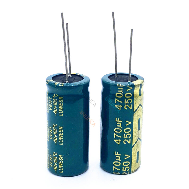 30 pçs/lote S61 alta freqüência de baixa impedância capacitor eletrolítico de alumínio 250v 470UF tamanho 470UF 20%