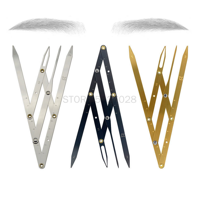 Stainless steel Golden Ratio Ruler CALIPERS Eyebrow Microblading Permanent Makeup Measure Tool Mean Golden Eyebrow DIVIDER