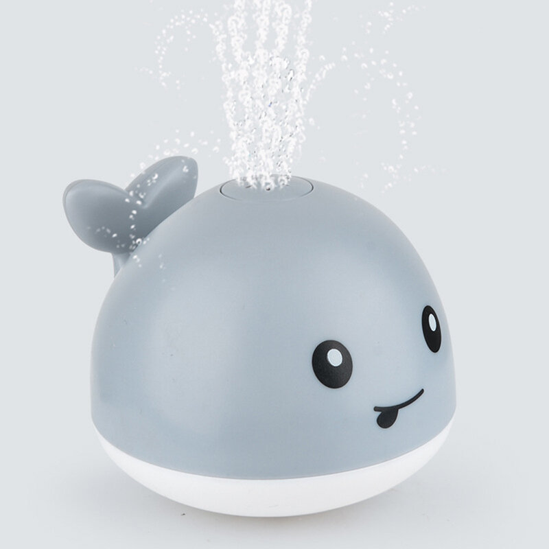 Água pulverizadora infantil com indução elétrica, brinquedos baleias para banheiro, brinquedo com água leve para banho de bebês