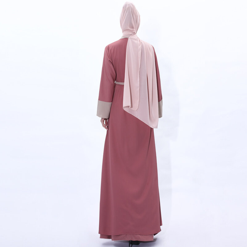 2021 nuovo abito da donna, abito musulmano, abito, ricamo Ramadan, Cardigan con cuciture in Chiffon femminile, abbigliamento islamico Abaya