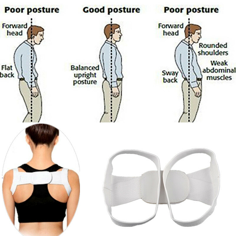 여성 척추 자세 교정기, 중괄호 지원 보호 어깨 자세 교정 밴드, 혹등 허리 통증 완화 교정기