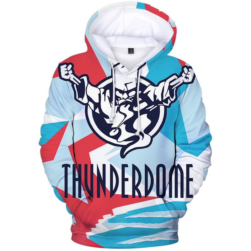 Thunderdome – sweat-shirt à capuche imprimé en 3D pour hommes et femmes, vêtement de sport décontracté, à la mode, assorti