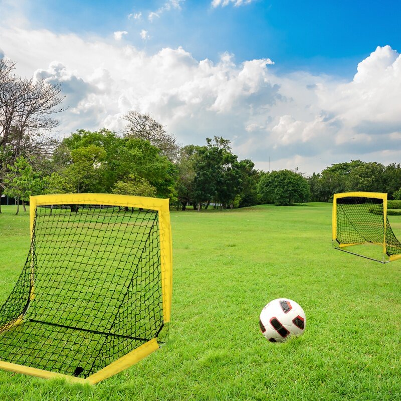 Esportes crianças mini conjunto de objetivos de futebol-quintal/indoor mini net e bola conjunto portátil dobrável juventude futebol objetivo