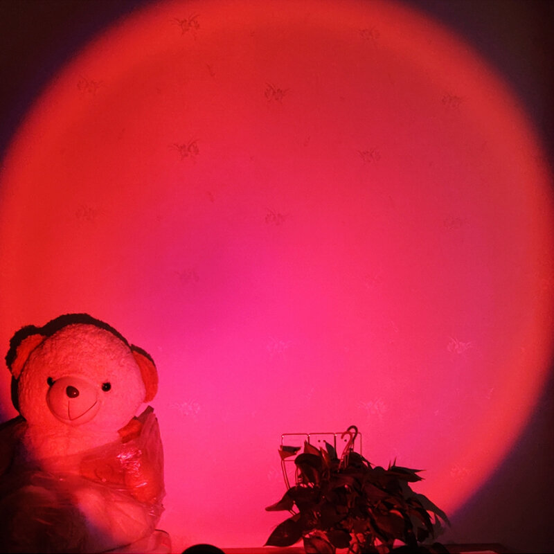 decoration chambre Lampe Led au coucher du soleil avec télécommande, arc-en-ciel, 4/16 couleurs, projecteur, idéal pour un salon, tous âges