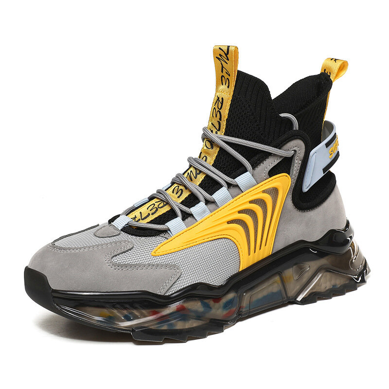 Scarpe da uomo di grandi dimensioni 2021 scarpe da volo traspiranti di nuova tendenza scarpe sportive Casual Popcorn scarpe da basket con suola spessa