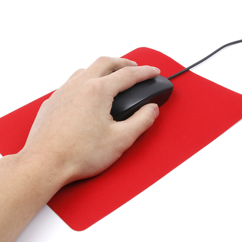 Tapis de souris optique de couleur unie, repose-poignet antidérapant en caoutchouc, tapis de jeu Ultra fin pour ordinateur portable PC