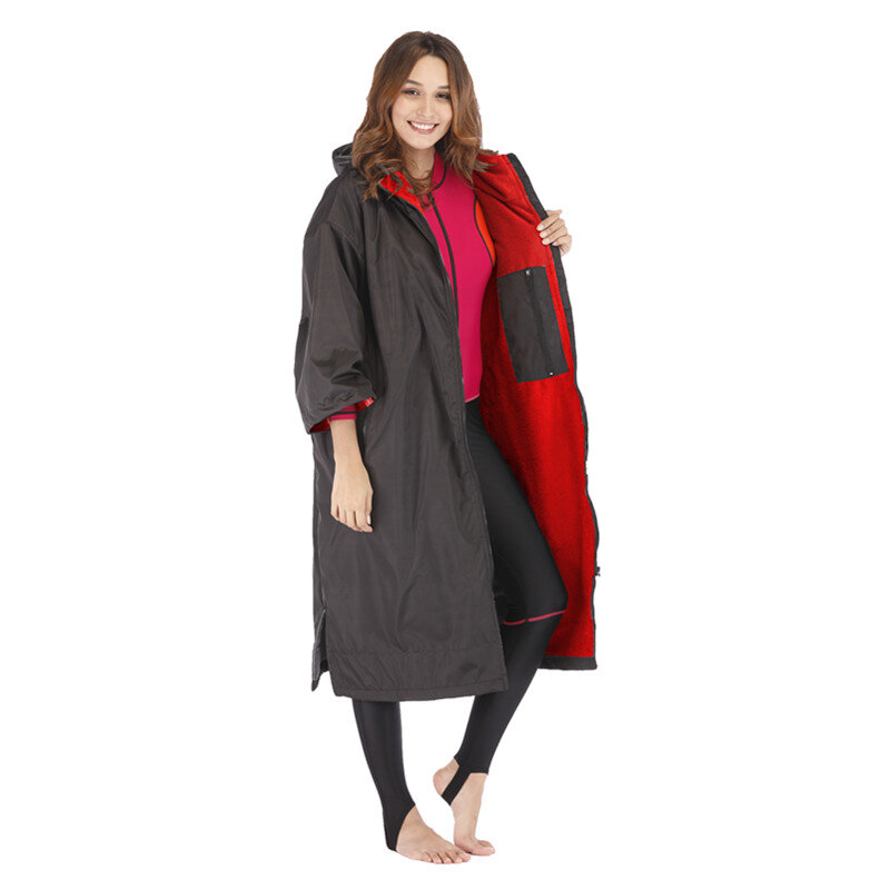 Lining Diving Suit Body Suits for Women Dry Robe Waterproof Hoodie Poncho Wet Suit Dryrobe with Microfiber Terry Toweling