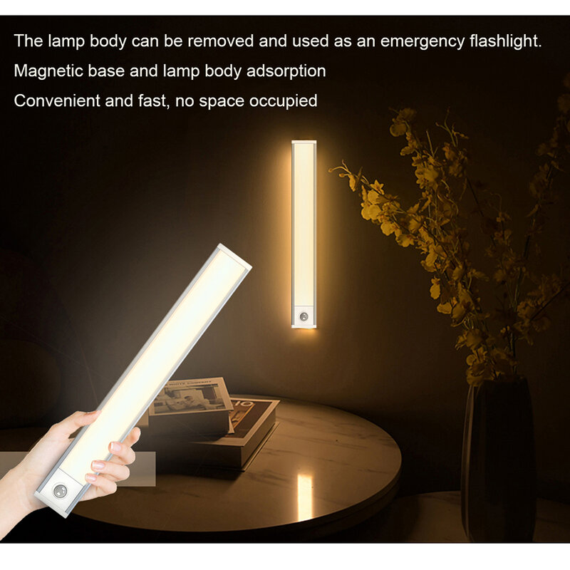 30/50cm luz controlada luz da noite luz do corredor luz armário luz guarda-roupa