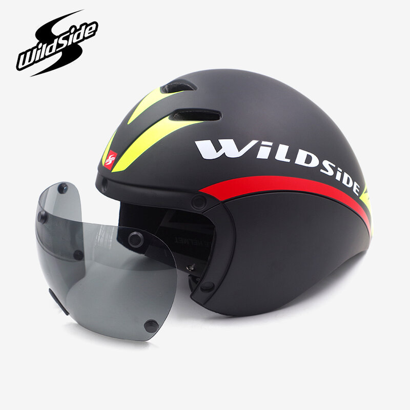 Triathlon Aero Fiets Helm Tri Racefiets Timetrial Ras Ironman Tt Fietsen Helm Met Lens Bril Vizier Accessossories 2020