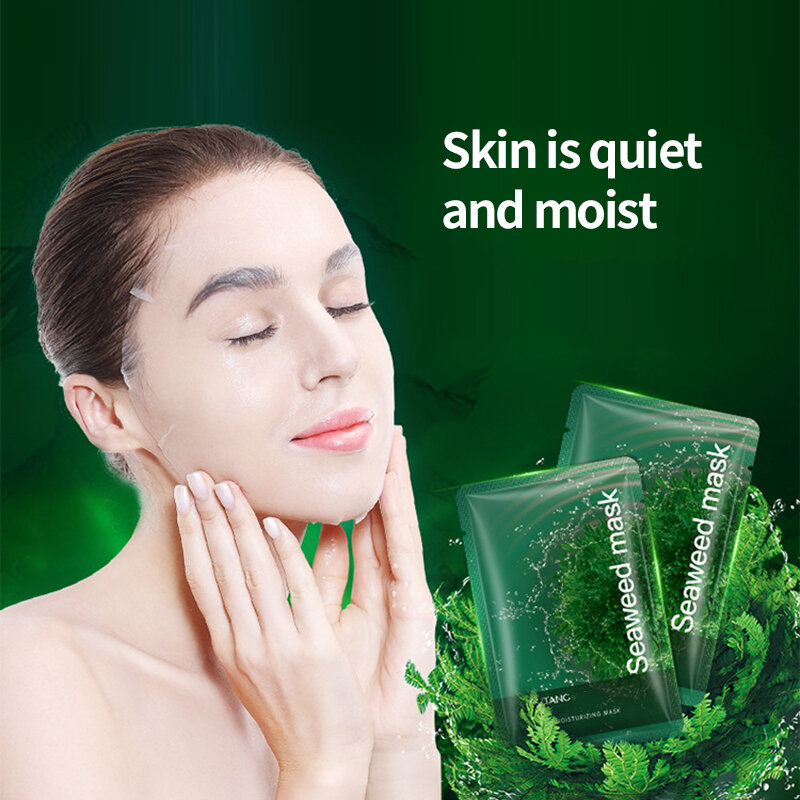 Masque hydratant aux algues, soin éclaircissant pour la peau, soin pour la peau, rafraîchissant, hydratant, pour lisser les pores, rétrécissement, 3 pièces