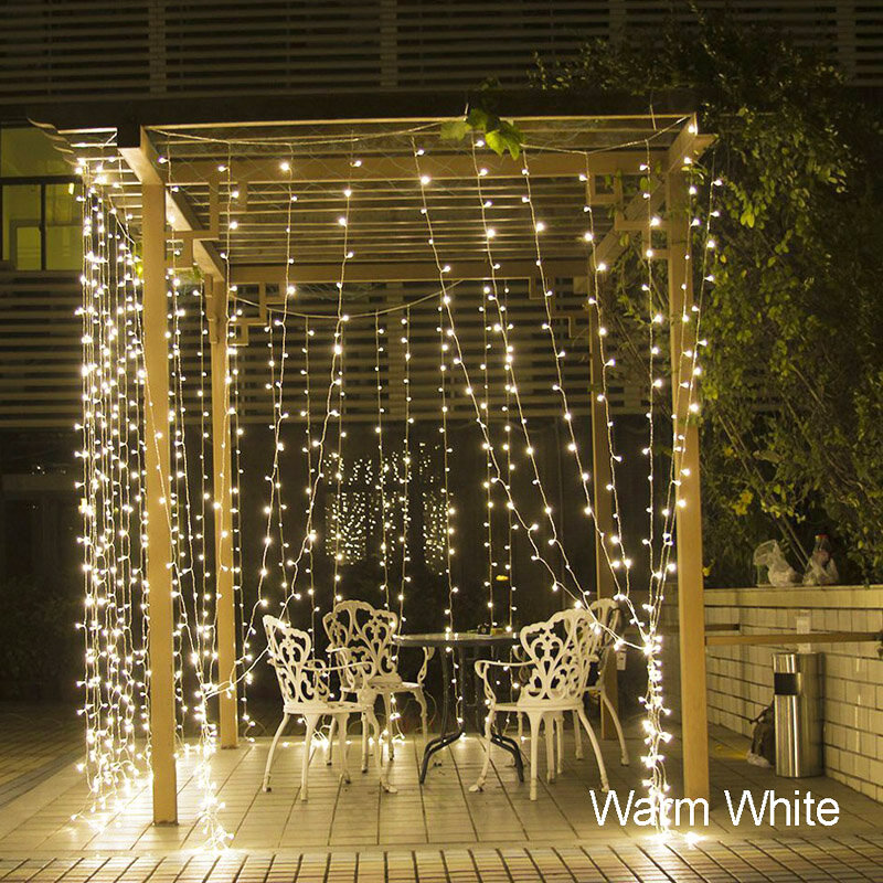 3M Festoon ไฟ LED Fairy String คริสต์มาสตกแต่ง Garland โคมไฟงานแต่งงานปีใหม่ภายในบ้าน Deco