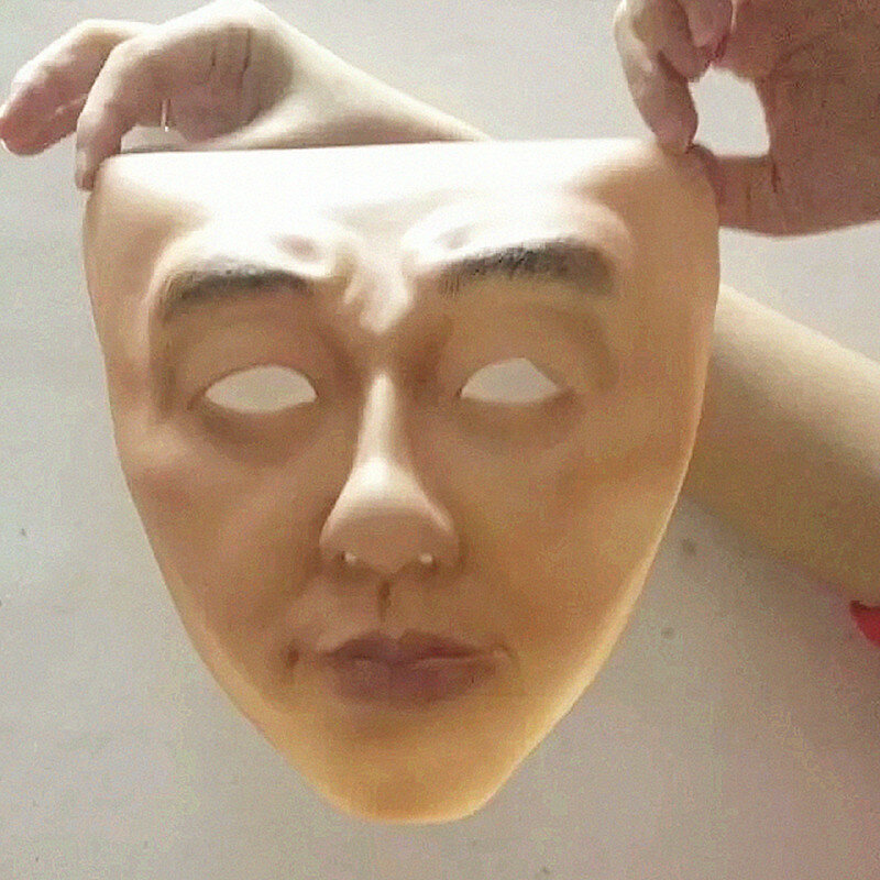 Mascarilla facial realista para hombre, máscara de látex para fiesta de Halloween, disfraz de chica Sexy, Cosplay