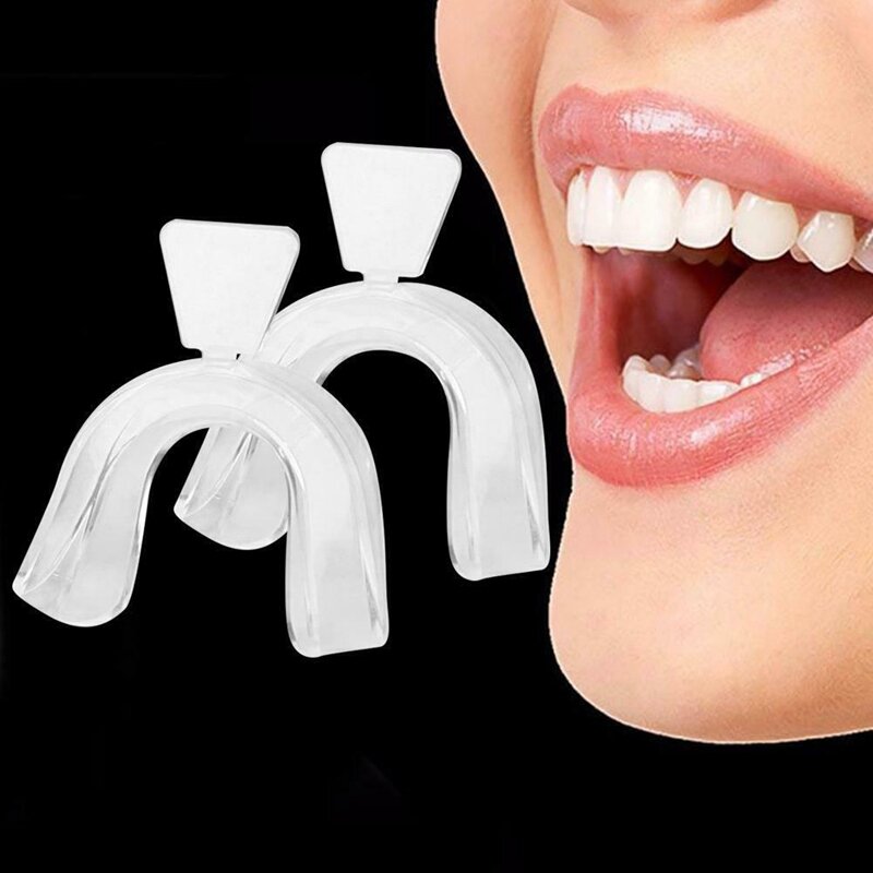 1คู่ทันตกรรมจัดฟันฟัน Corrector Braces ฟัน Retainer ตรงเครื่องมือ Capped ฟันโปร่งใส