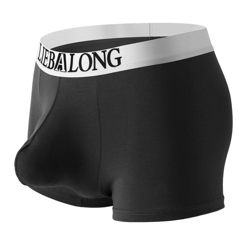 Nova marca de algodão confortável bola bolsa sexy boxer gay roupa interior