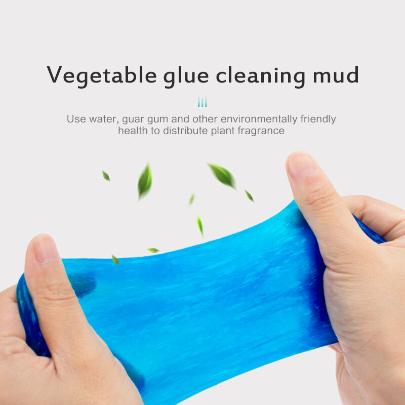 80g per interni auto colla per pulizia blu per melma per strumenti di pulizia/polvere/Gel stucco detergente in plastica cura detergente per tastiera Gel