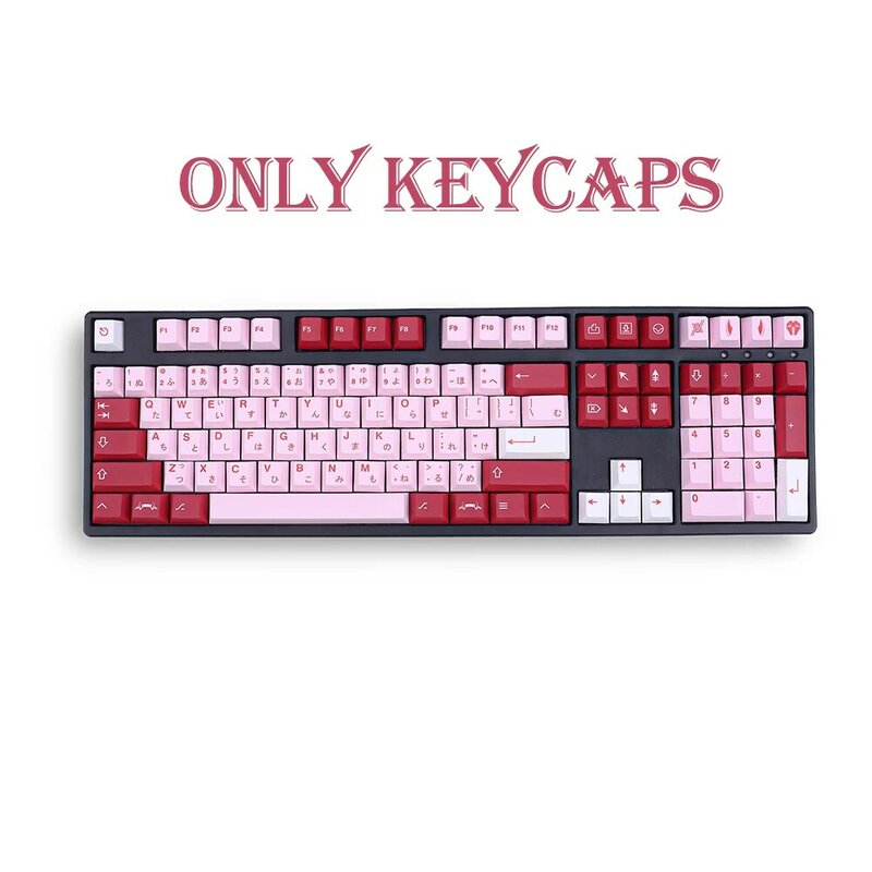 PBT Keycaps 140 Key Cherry Profile DYE SUB Personalized Japan Darling Keycap untuk Cherry MX Switch Mechanical Keyboard