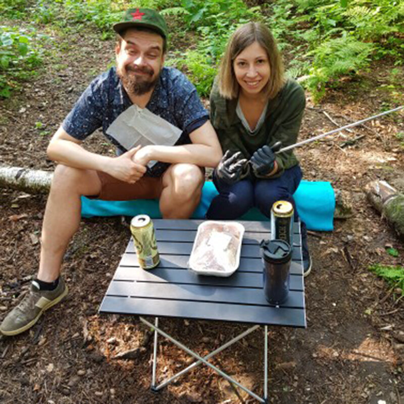Hohe Festigkeit Aluminium Legierung Tragbare Ultraleicht Klapp Camping Tisch Faltbare Outdoor Abendessen Schreibtisch Für Familie Party Picknick BBQ