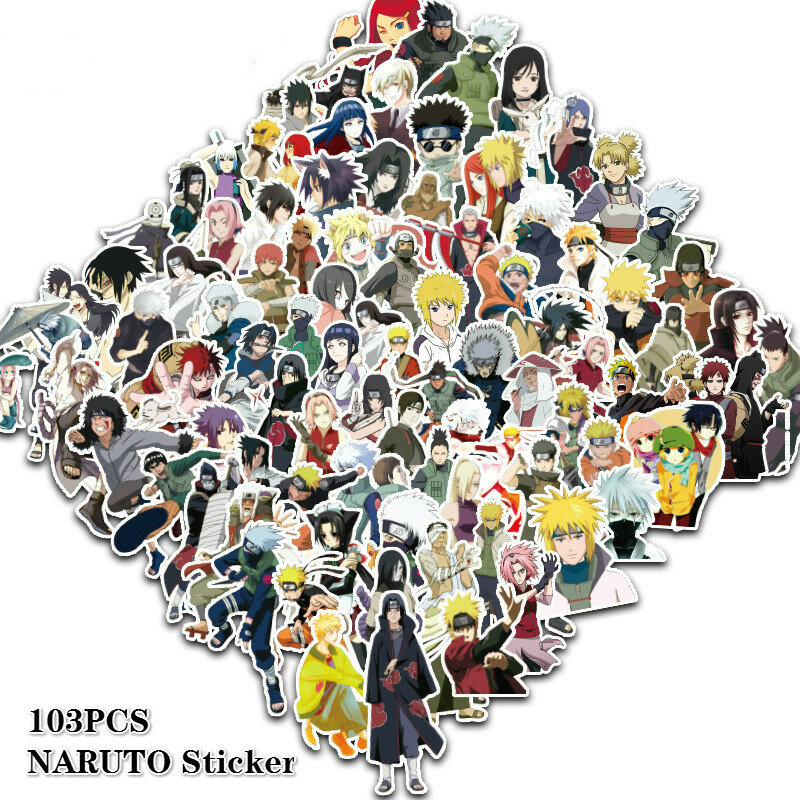 100 sztuk/partia naklejki japonia anime naruto Sasuke Cartoon dla Snowboard Laptop przechowalnia lodówka samochód stylizacji Vinyl kalkomanie
