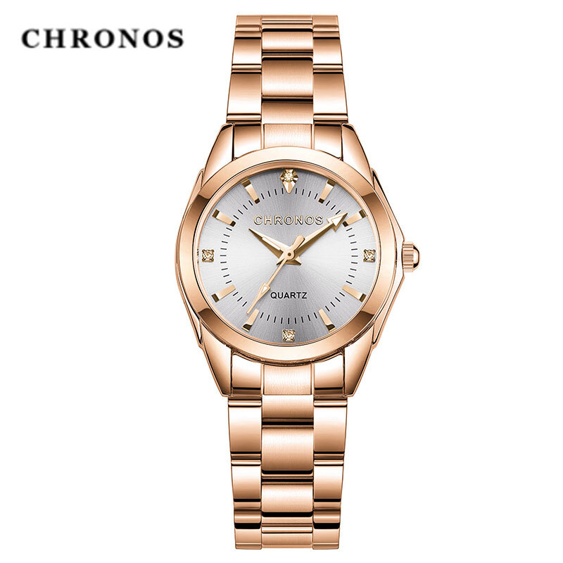 Relógios femininos de luxo rosa ouro strass aço inoxidável relógio de quartzo elegante vestido relógio de pulso das senhoras relogio feminino
