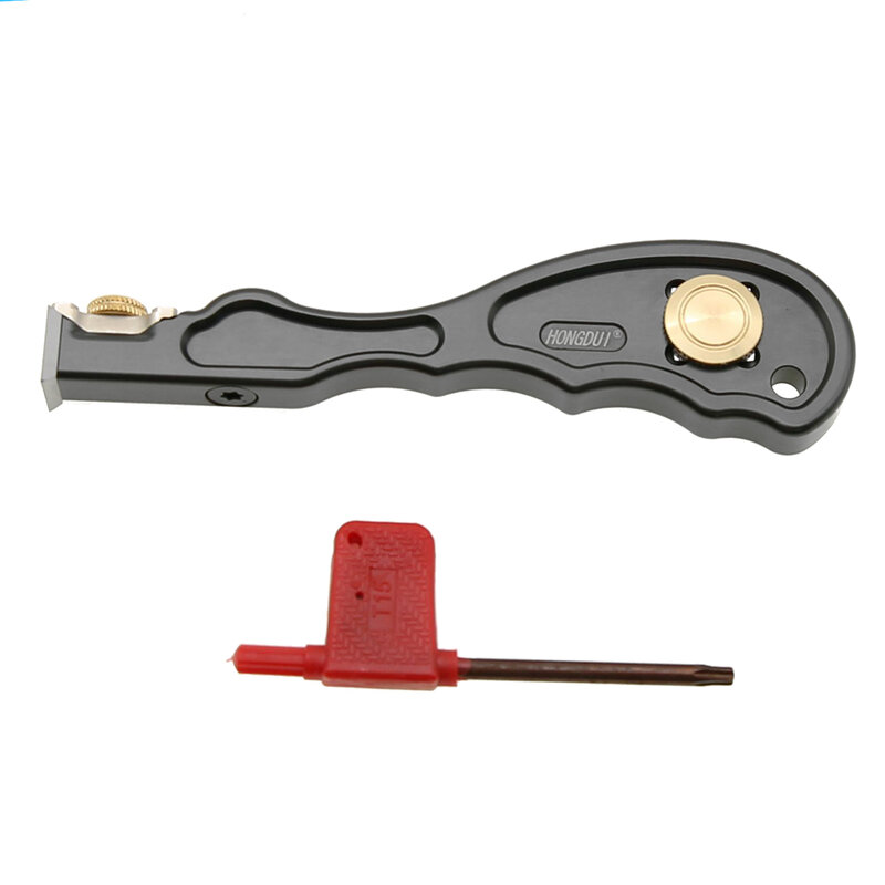 Hongdui raspagem de vidro lâmina de cola raspador pá ferramenta cola madeira ferramentas deburring com ângulo direito lâmina e lâmina arco