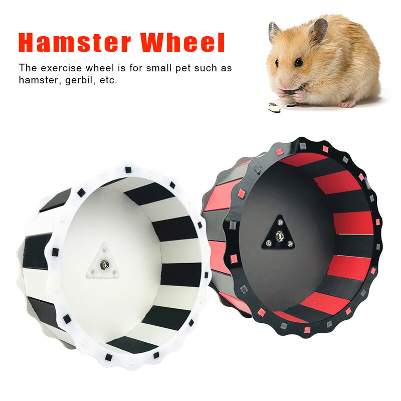 Mini hamster esportivo, acessório de gaiola antiderrapante, esquilo rotativo, exercícios, roda de corrida, botões silenciosos