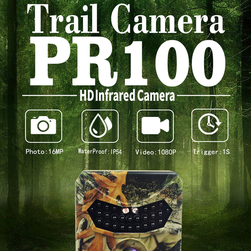 كاميرا JPEG/AVI Trail للحياة البرية الأحدث صغيرة بدقة 16 ميغا بيكسل 1080P تتميز برؤية ليلية وكاميرات صيد خلوية متنقلة IP65 مصيدة صور لاسلكية