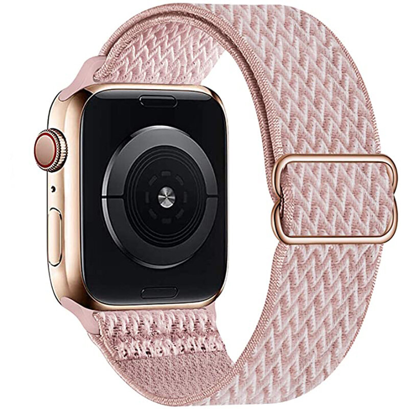 สำหรับ Apple Watch Band 44มม.40มม.42มม.38มม.ผ้าไนลอนเข็มขัดสร้อยข้อมือ IWatch 4 5 SE 6 7 45มม.41มม.