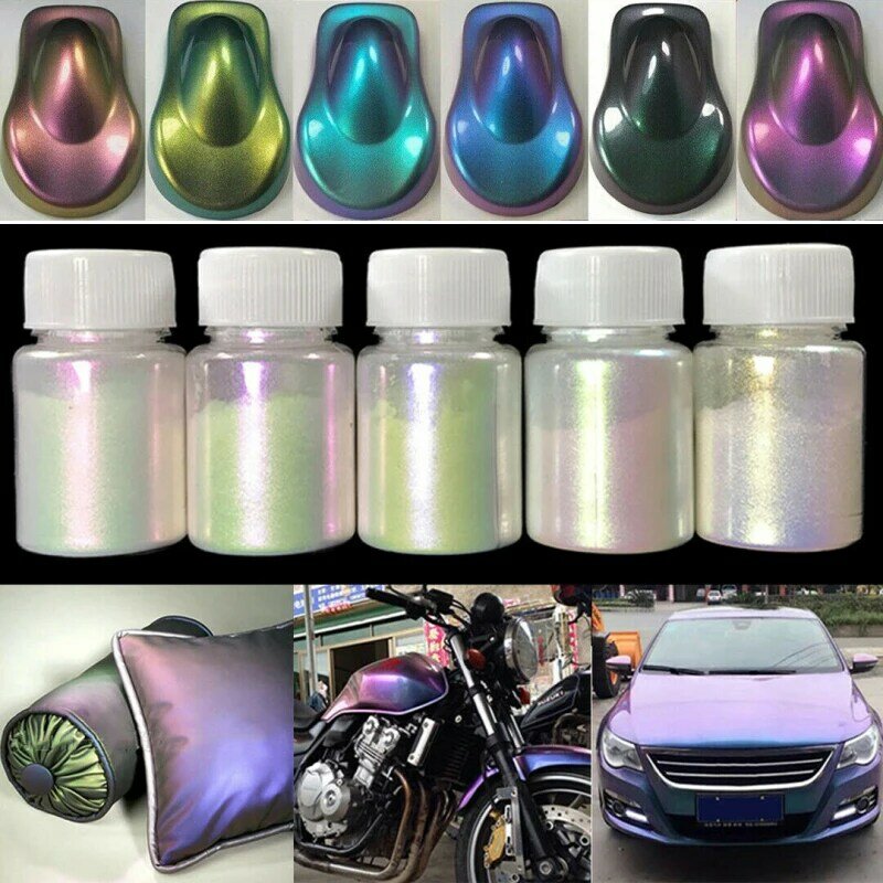 Pigmentos de camaleón para coche, pigmento de pintura en polvo que cambian de Color para decoración de bicicleta, 10g