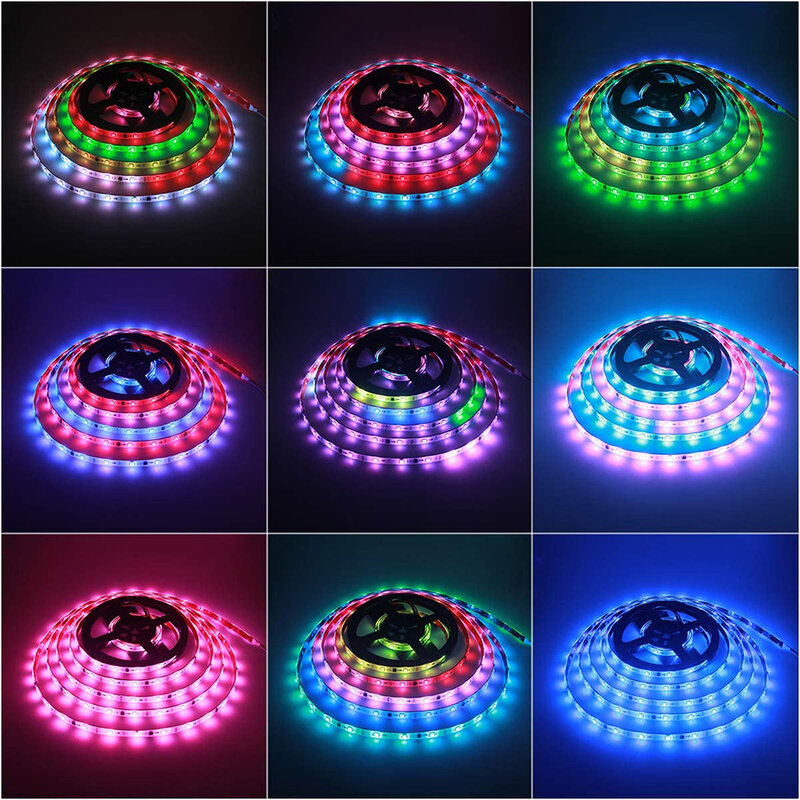 WS2811 Dream RGB Lampu Garis Led Bluetooth RGBIC Beralamat 5050 Lampu LED untuk Dekorasi Ruangan Pita Led Rgb Pita Fleksibel