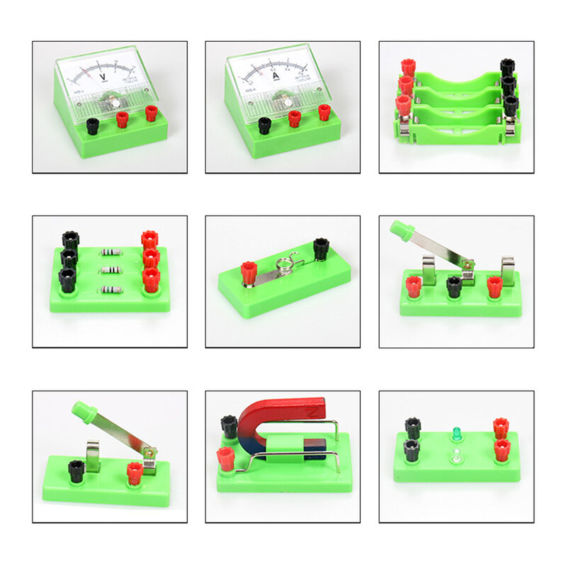 Juguete educativo de magnetismo eléctrico, circuito de ciencia, experimento, aprendizaje con caja