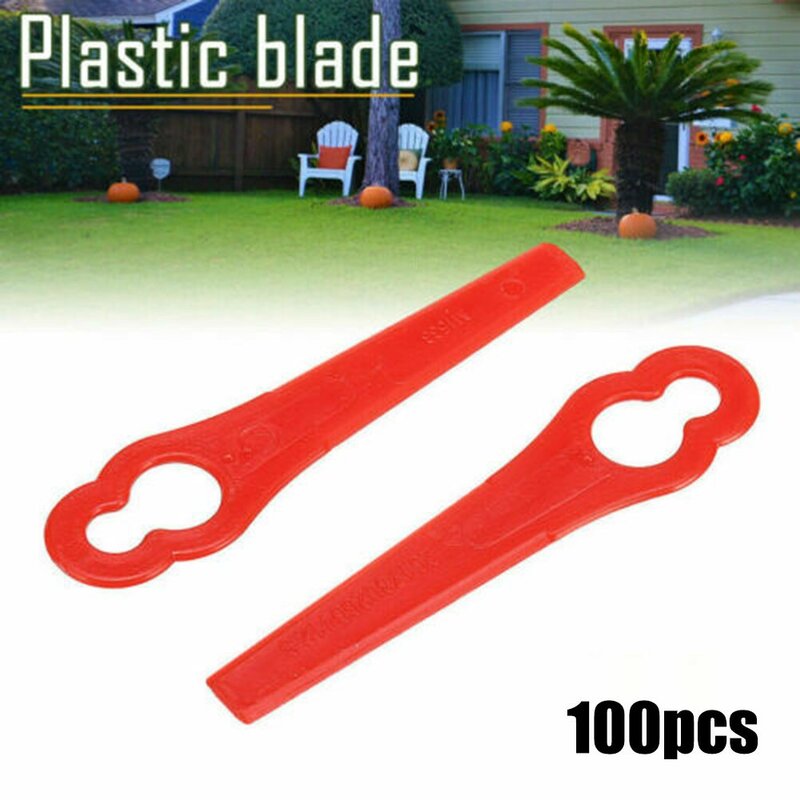 100Pcs Plastic Messen 83Mm Voor Draadloze Gras Strimmer Trimmer PA6 Trimmer Blades String Trimmer Onderdelen