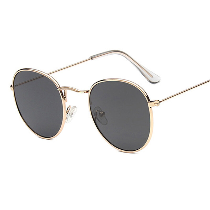 Óculos de sol masculino aviador marca de designer, óculos oval espelhado para homens e mulheres