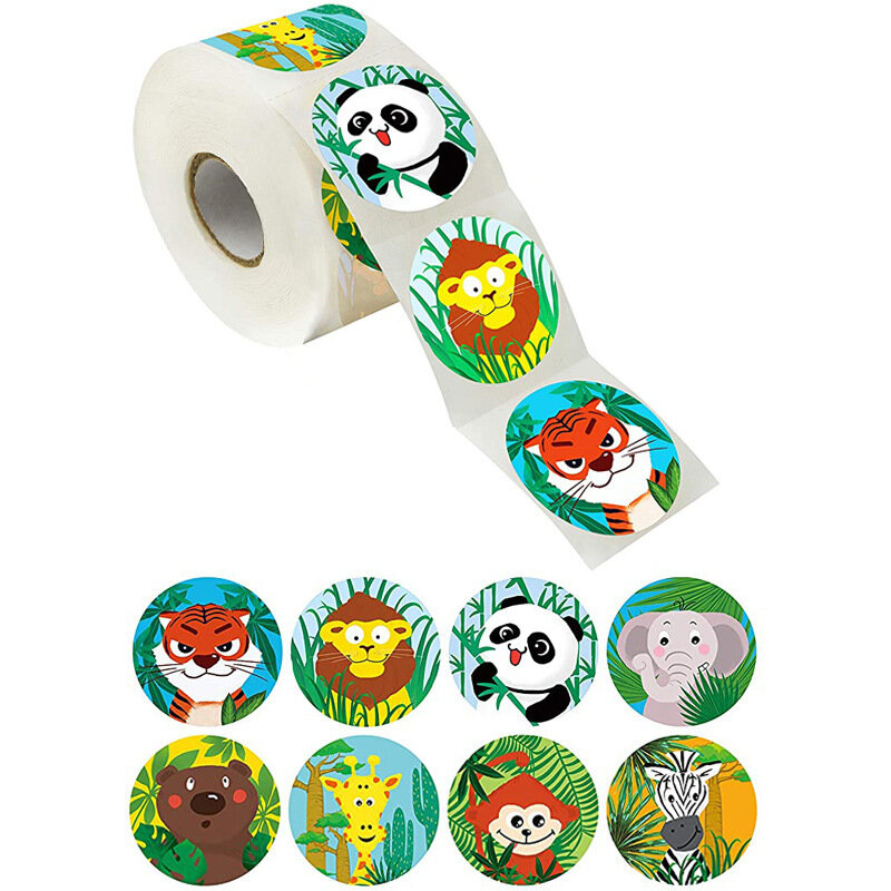 50pcs/wad animali adesivi per cartoni animati per bambini giocattoli classici adesivo insegnante di scuola premio adesivo vari stili disegni modello